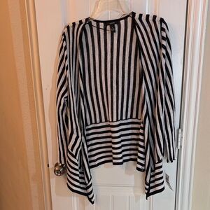 Alfani Monochrome Striped Knit Top